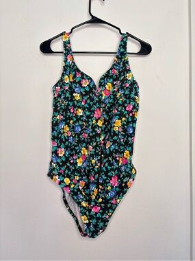 HONORS MATERNTIY VINTAGE FLORAL PRINTED SWEETHEART BODYSUIT SZ LARGE